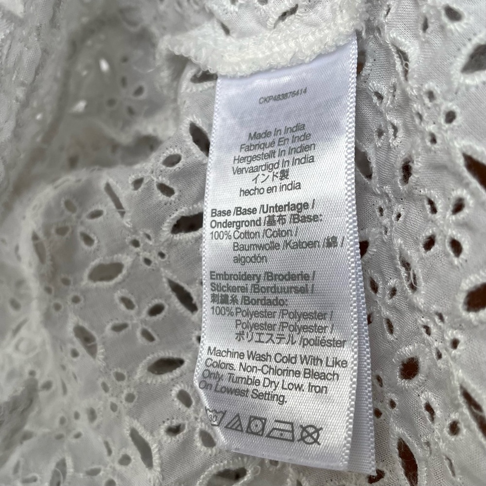 Madewell Eyelet Tie-Front BlousL - Picture 9 of 10